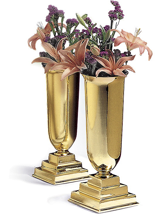 Traditional Vases with Liners Pair Cokesbury