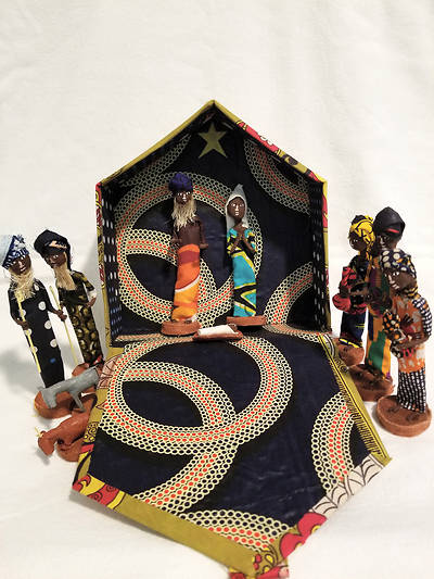 Picture of African Figurine Nativity Set in Box