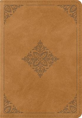 Picture of ESV Large Print Bible (Trutone, Nubuck Caramel, Fleur-De-Lis Design)