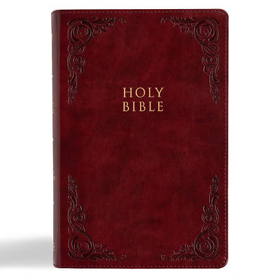 Picture of KJV Large Print Personal Size Reference Bible, Burgundy Leathertouch