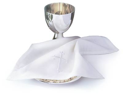 Picture of Bread Plate Napkin with Latin Cross (Easy-Care)