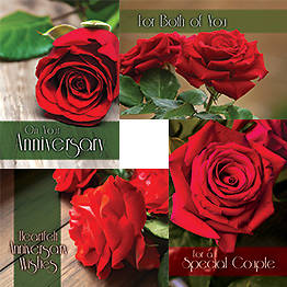 Love Blooms Anniversary Cards - Box of 12