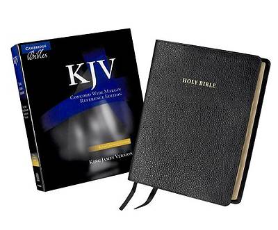 KJV Concord Wide Margin Reference Black Calf Split KJV