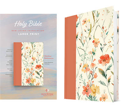 Picture of NLT Large Print Slimline Reference Bible (Hardcover, Peach Meadows, Red Letter)