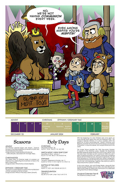 Picture of 2024 Wesley Bros Comics Liturgical Calendar