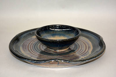 Picture of Porcelain Chip and Dip Server - Rose