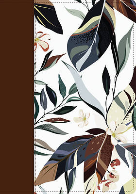 Picture of Santa Biblia Rvr60, Edición Zíper Con Referencias, Letra Grande, Café/Hojas (Sentipiel, Letra Roja)