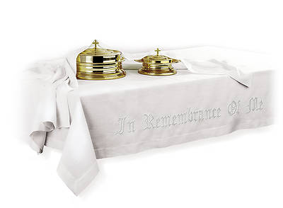 Picture of Artistic RW 52X In Remembrance of Me Communion Table Cover 100% LINEN