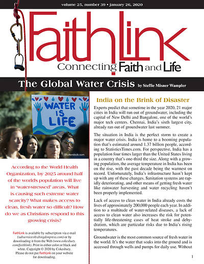 Picture of Faithlink - The Global Water Crisis (1/26/2020)