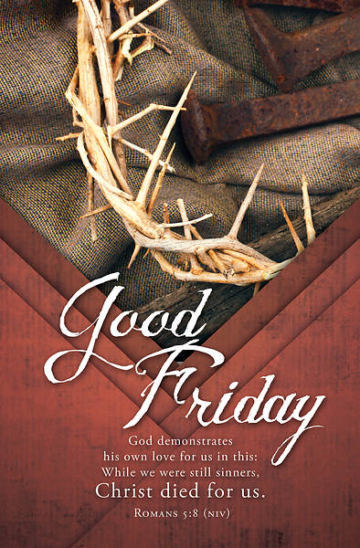 Picture of Christ Died For Us Good Friday Regular Size Bulletin