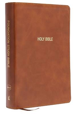 NKJV Foundation Study Bible, Wide Margin, Brown Leathersoft, Red Letter