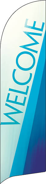 Welcome Color Rays Flag Banner