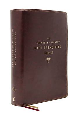 Picture of Nasb, Charles F. Stanley Life Principles Bible, 2nd Edition, Leathersoft, Burgundy, Thumb Indexed, Comfort Print