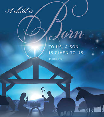 Picture of Born Nativity Christmas Bulletin, Large (Pkg of 50)