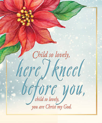 Picture of Here I Kneel Poinsettia Christmas Bulletin, Large (Pkg of 50)
