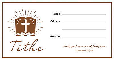 Picture of Brown Tithe Offering Envelope