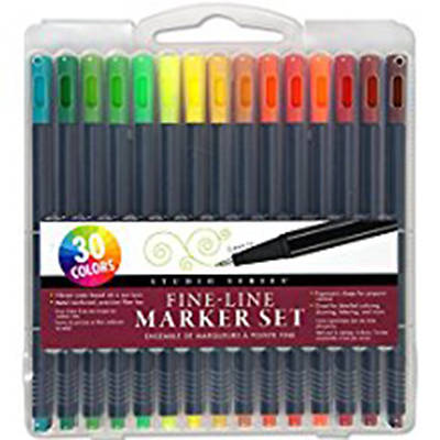 Studio Series Fine-Line Marker Set (30 Markers, 0.4 MM Tip)