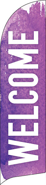 Picture of Welcome Brush Stroke Flag Banner