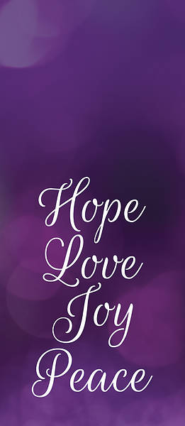 Picture of Lights of Advent Pulpit Scarf - Purple