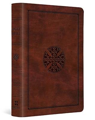 Picture of ESV Large Print Compact Bible (Trutone, Brown, Mosaic Cross Design)