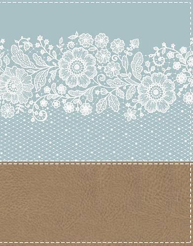 Picture of NIV, Journal the Word Bible, Large Print, Imitation Leather, Blue/Tan