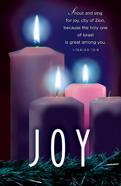 Picture of Joy Advent Candle Sunday 3 Bulletin (Pkg of 50)