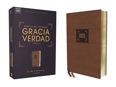 Picture of Nbla Biblia de Estudio Gracia Y Verdad, Leathersoft, Café, Interior a DOS Colores