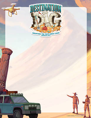 Picture of Vacation Bible School VBS 2021 Destination Dig Unearthing the Truth About Jesus Writing Paper Pkg 50