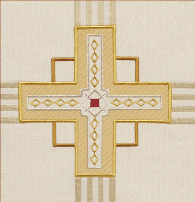 Picture of Kingdom Cross Ivory Wool Cross Style Antependium