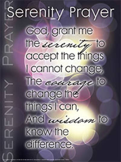 Picture of Serenity Prayer Wall Chart - Laminated