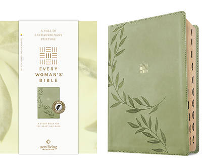 NLT Every Woman's Bible, Filament Enabled (Leatherlike, Olive Branch Green, Indexed, Red Letter)