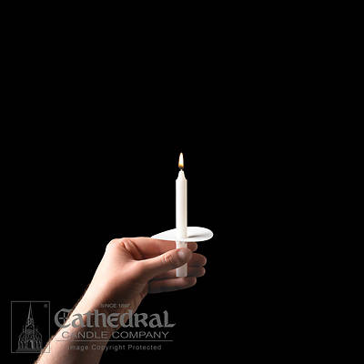 Cathedral Congregational Candles with Paper Bobeches - Box of 100