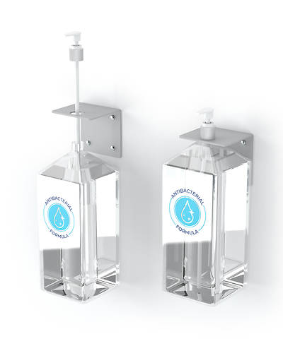 Picture of Hand Sanitizer Pump Dispenser Wall Mount Brackets - Set of 4