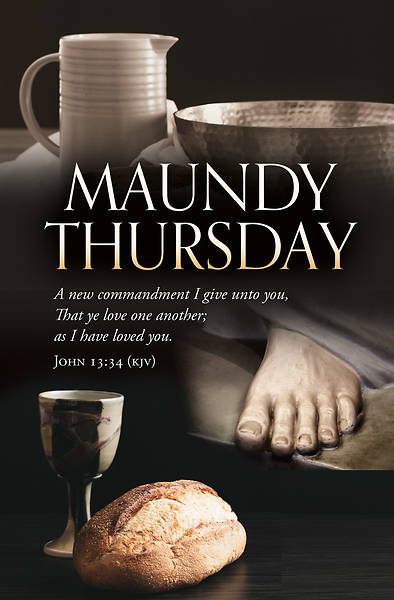 Picture of Maundy Thursday New Commandment Bulletin