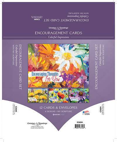Colorful Impressions Encouragement Cards - Box of 12