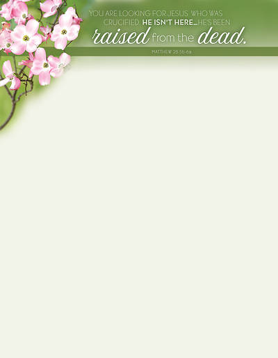 Picture of You Are Looking for Jesus Letterhead