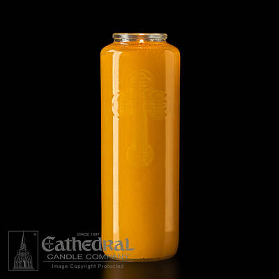 Cathedral 6-Day Glass Offering Candle - Amber
