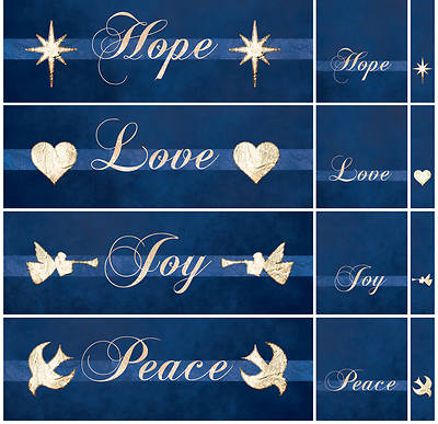 Picture of Chrismons Advent Three Piece Parament Set - Blue