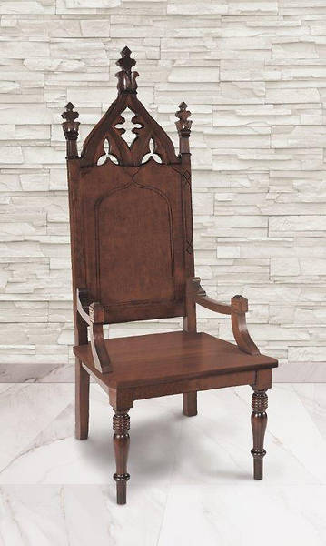Picture of Cathedral Collection Celebrant Chair - Walnut Stain