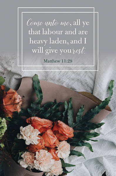 Picture of I Will Give You Rest Funeral Regular Size Bulletin