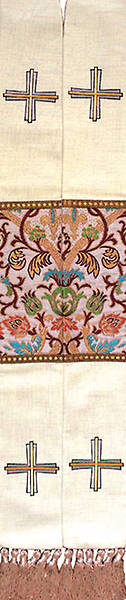 Picture of Jerusalem Cross and Coronation White Stole