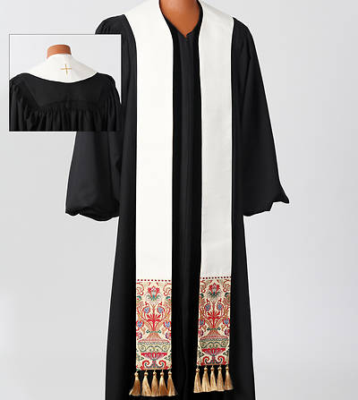 Picture of Stole in White Luxemberg with Red Aragon