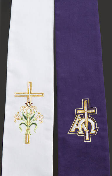 Picture of Premium Reversible Lent/East Stole - Purple & White