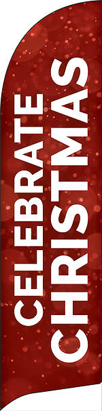 Celebrate Christmas Red Flag Banner
