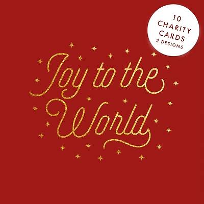Picture of Gold Text 10-Pack Christmas Cards