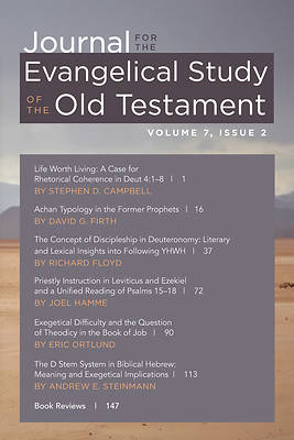 Picture of Journal for the Evangelical Study of the Old Testament, 7.2