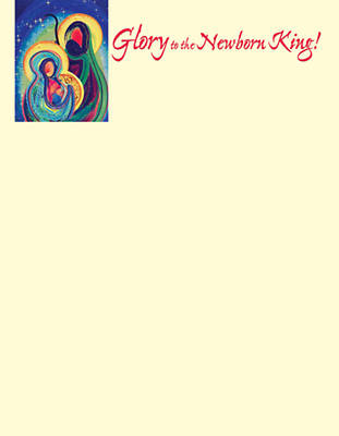 Picture of Newborn King Nativity Christmas Letterhead (Pkg of 50)