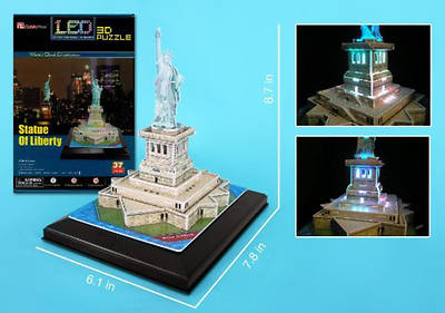 Picture of Statue of Liberty 3D Puzzle with Base & Lights