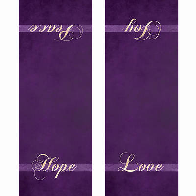 Chrismons Advent Pulpit Scarf - Purple