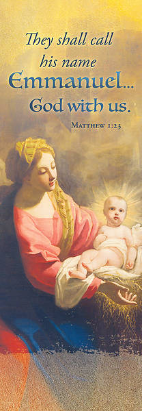 Picture of They Shall Call His Name Banner 2x6 Fabric